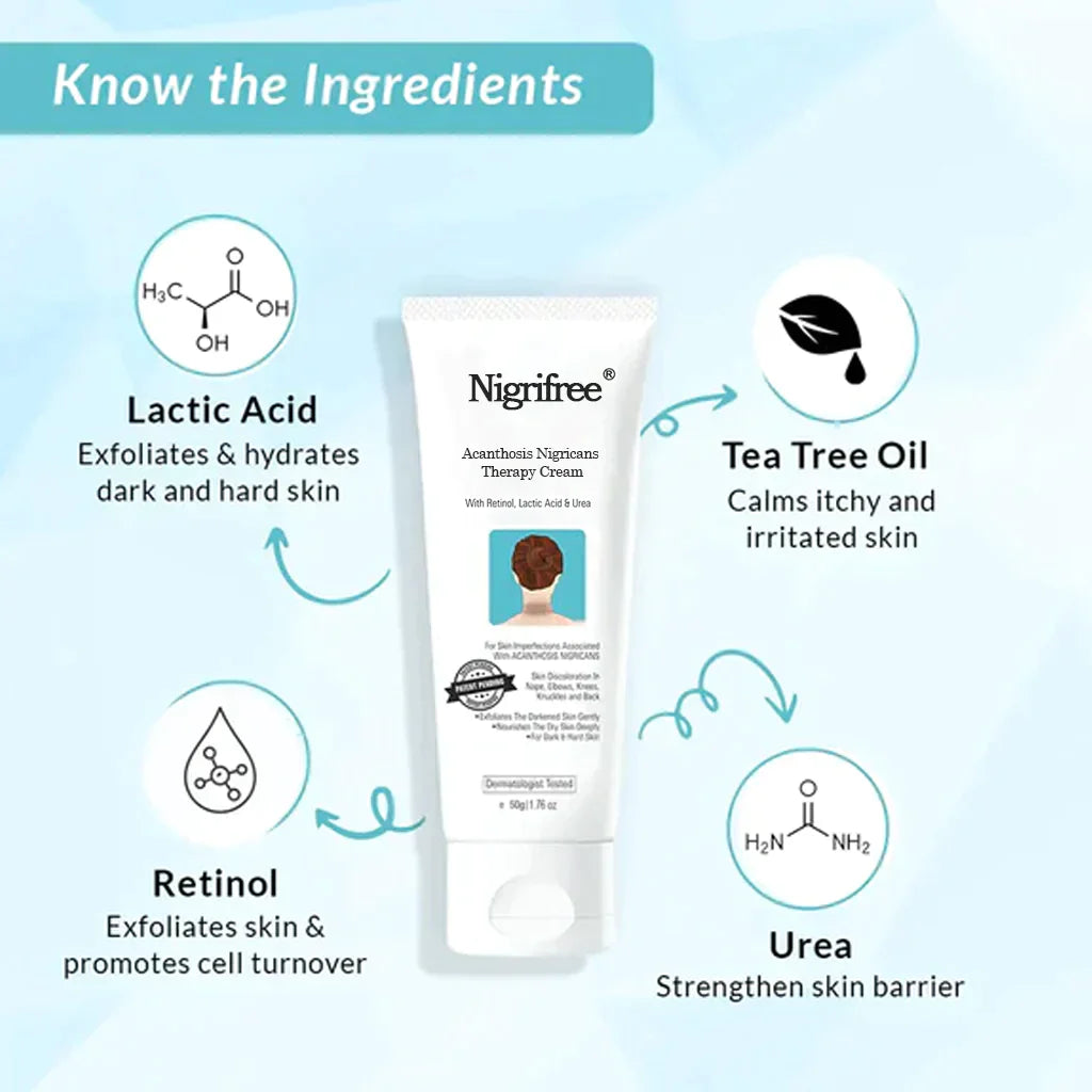 Nigrifree® Acanthosis Nigricans Therapy Cream - - 10% Lactic Acid + 0.1% Retinol