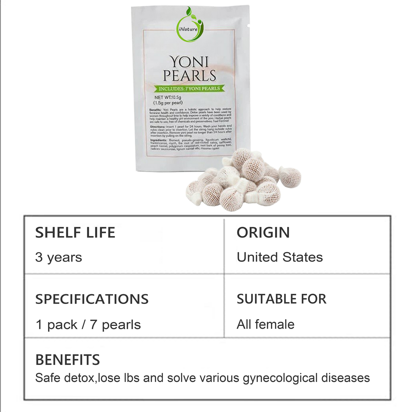 iNature™ Female Slimming and  Detoxing Yoni Pearls  (Last day, limited time sale)