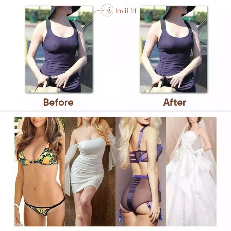 Plus size Sexy Strapless Invisible Push Up Bra