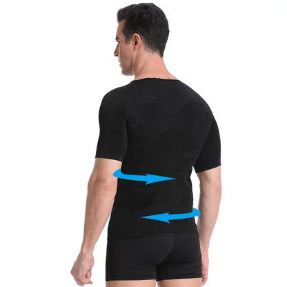 Men Body Toning Shaper T-Shirt
