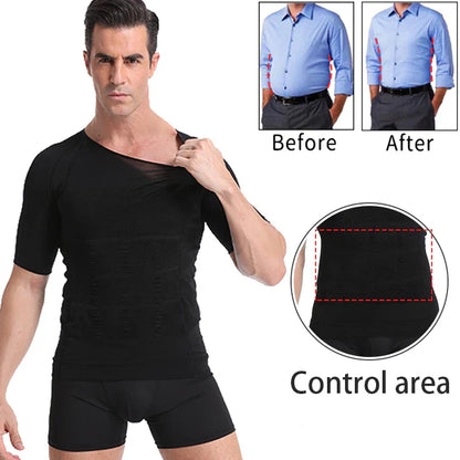 Men Body Toning Shaper T-Shirt