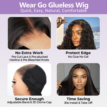 Body Wave Hair Wear & Go Glueless Wigs 7x5 Pre Cut HD Lace Closure Wigs With Pre Plucked Nautral Hairline
