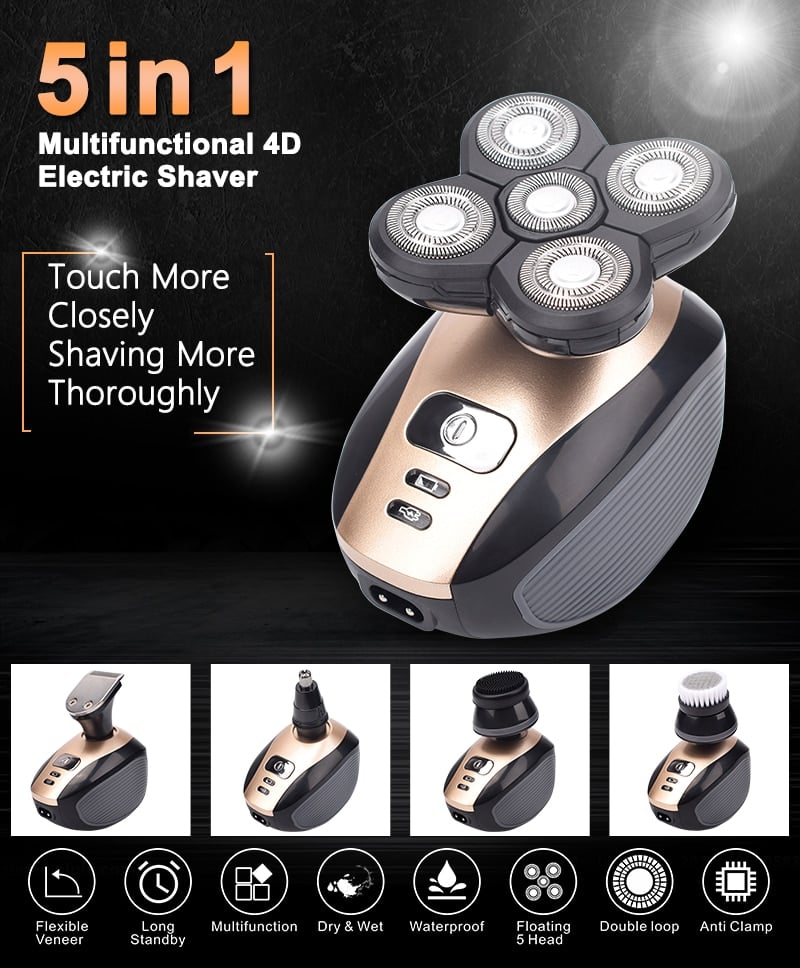 🔥Hot Sale- 49% OFF🔥 5 In 1 Multifunctional 4D Electric Shaver