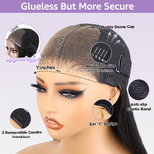 Body Wave Hair Wear & Go Glueless Wigs 7x5 Pre Cut HD Lace Closure Wigs With Pre Plucked Nautral Hairline