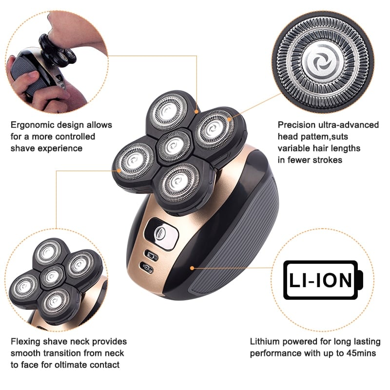 🔥Hot Sale- 49% OFF🔥 5 In 1 Multifunctional 4D Electric Shaver