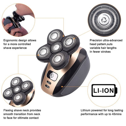 🔥Hot Sale- 49% OFF🔥 5 In 1 Multifunctional 4D Electric Shaver