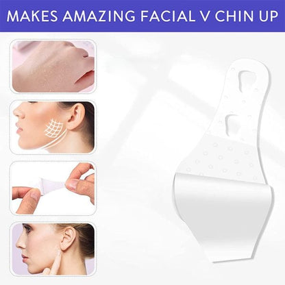 🔥(HOT SALE) Waterproof Invisible Face Lift Stickers Complete Kit