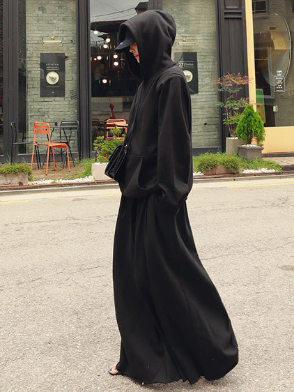 Urban Loose Gray Elastic Waist Wide Leg Pants
