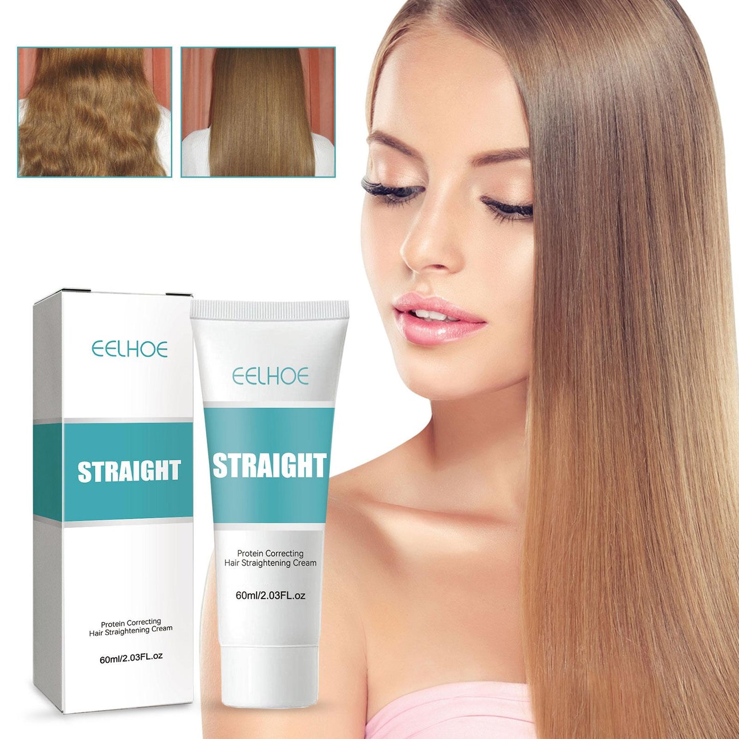 🔥Buy 1 Get 1 Free - EELHOE® Silk & Gloss Hair Straightening Cream