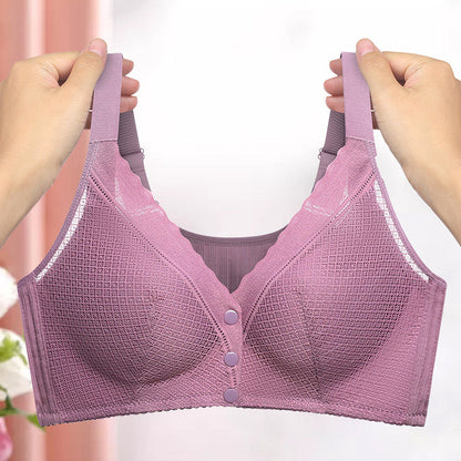 New Lace Front Buckle Shaping Push Up Bra Plus Size