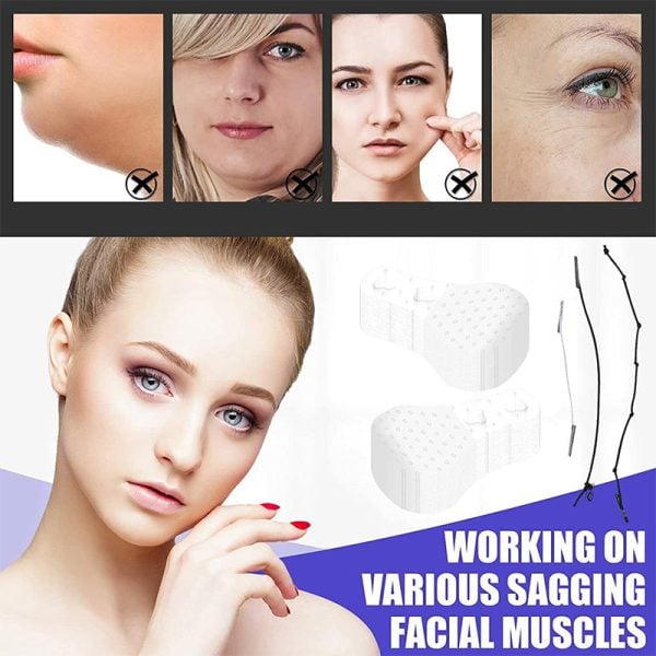 🔥(HOT SALE) Waterproof Invisible Face Lift Stickers Complete Kit